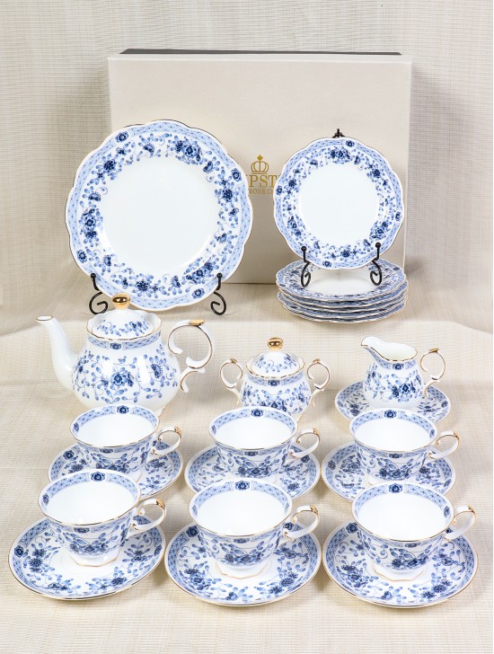 24 pieces Porcelain Tea Set for 6 Person With Gift Box